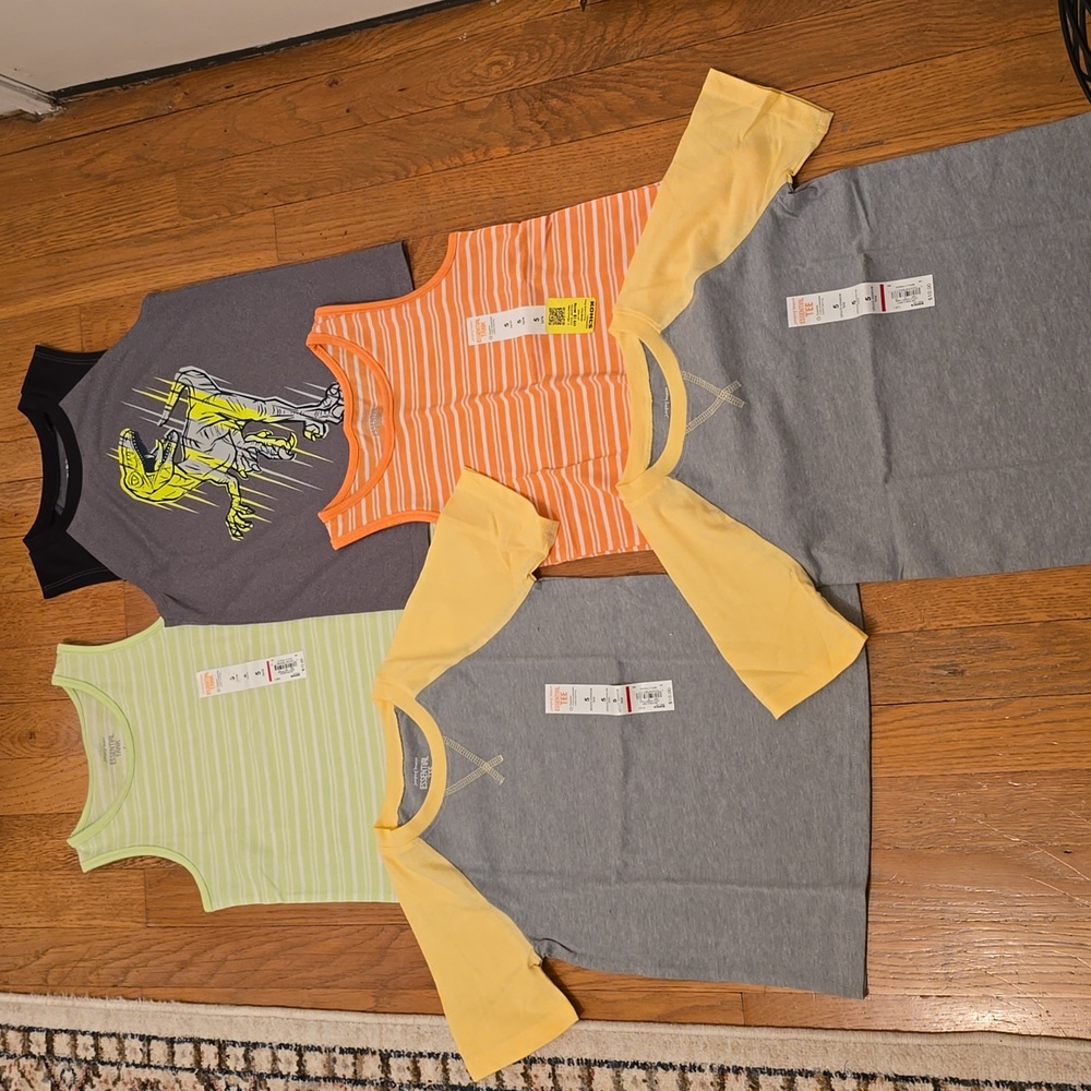 JUMPING BEANS BOYS BUNDLE OF 5 TEES AND TANKS